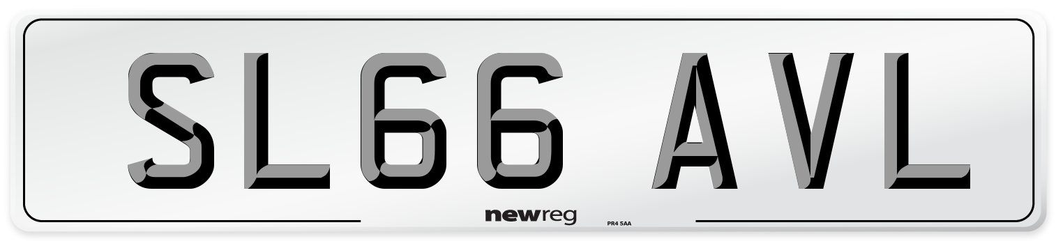 SL66 AVL Number Plate from New Reg